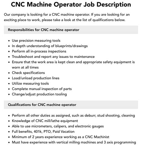 cnc machine operator job description pdf|cnc setter operator job description.